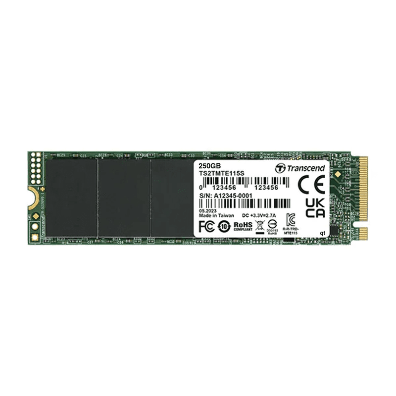 Transcend 250GB 115S NVMe M.2 2280 PCIe Gen3x4 Internal SSD (TS250GMTE115S)