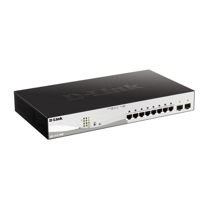D-Link 8 Port PoE Gigabit Smart Managed Switch with 2x SFP Ports (DGS-1210-10MP)