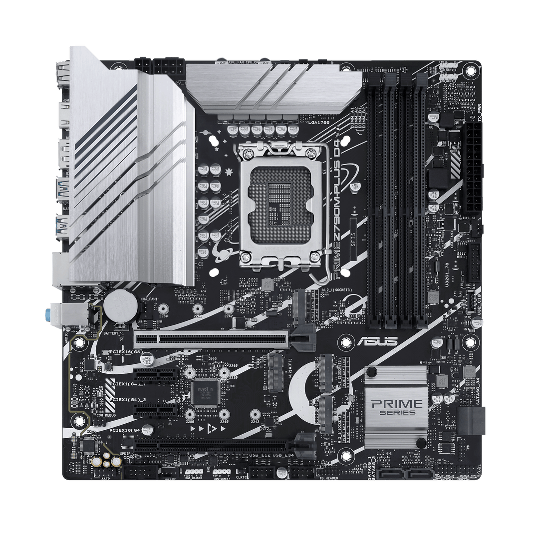ASUS PRIME Z790M-PLUS Intel Z790 LGA 1700 Raptor Lake DDR5 Micro-ATX Desktop Motherboard